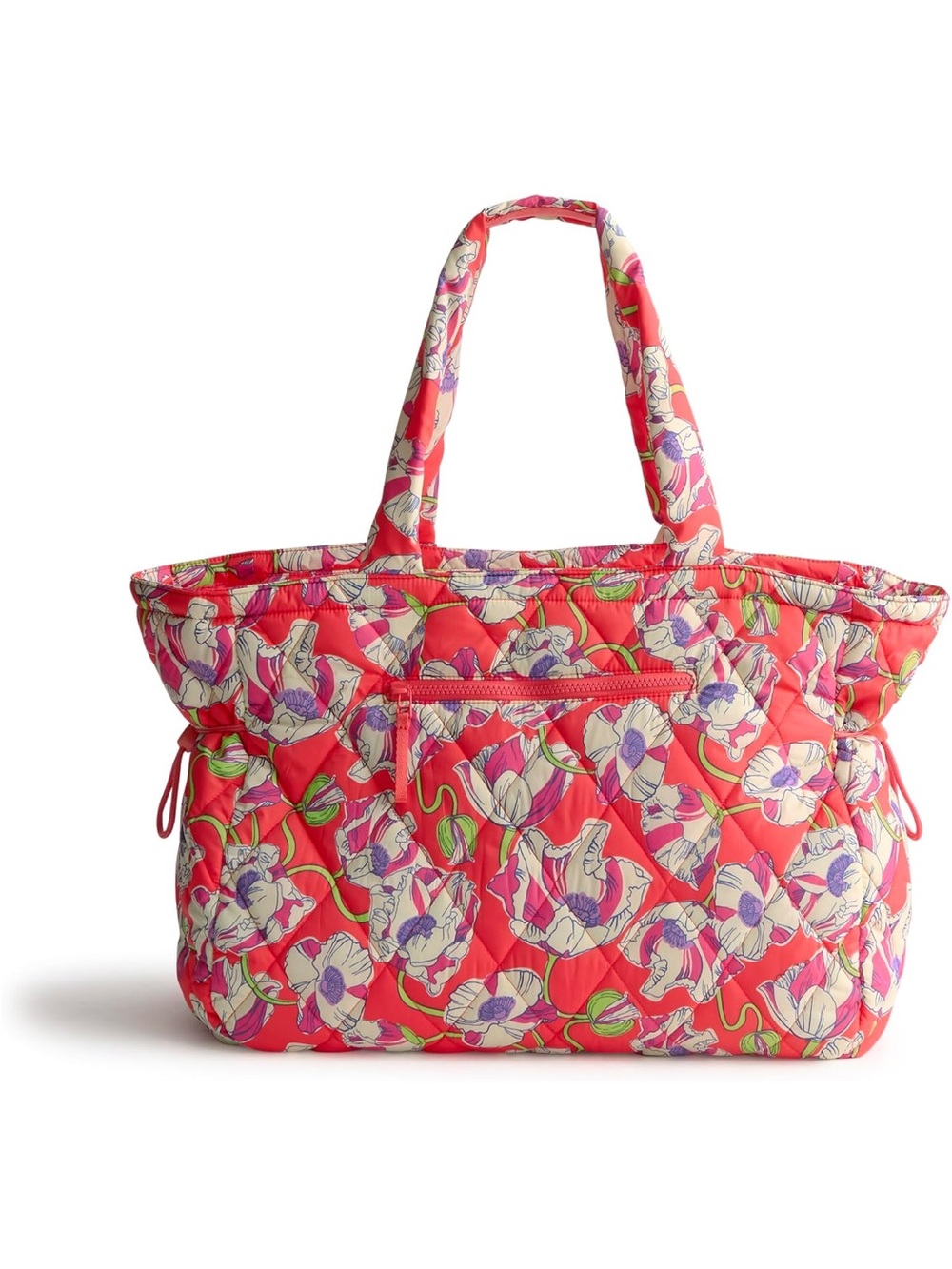 New Vera Bradley Knollton Travel Tote Bag Featherweight Swirling Floral Poppies